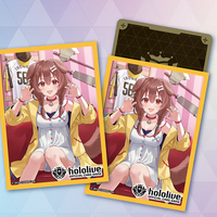Inugami Korone hololive Official Card Game card sleeve Vol. 10, featuring Korone in her casual outfit seated in her cozy room with gaming memorabilia