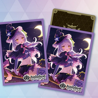 Murasaki Shion hololive Official Card Game card sleeve Vol. 5, featuring Shion in her witch costume under a crescent moon night sky